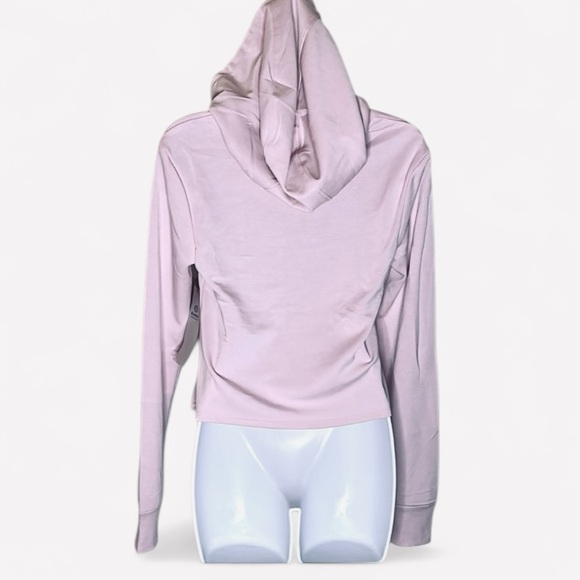 Mono b Cut Out Hoodie Size Large Cool Pink Long Sleeve Adjustable Self Ties - Picture 7 of 9